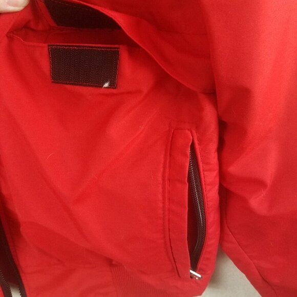 Jacket outerwear Wyoming woolens women's 8 red black woolen lining pocketed - Picture 6 of 15